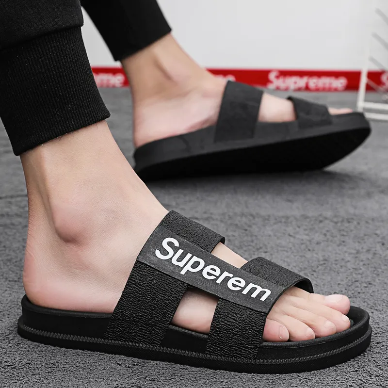 Bull Charm Rubber Sole Abrasion Resistant Slide Slippers Men's-5