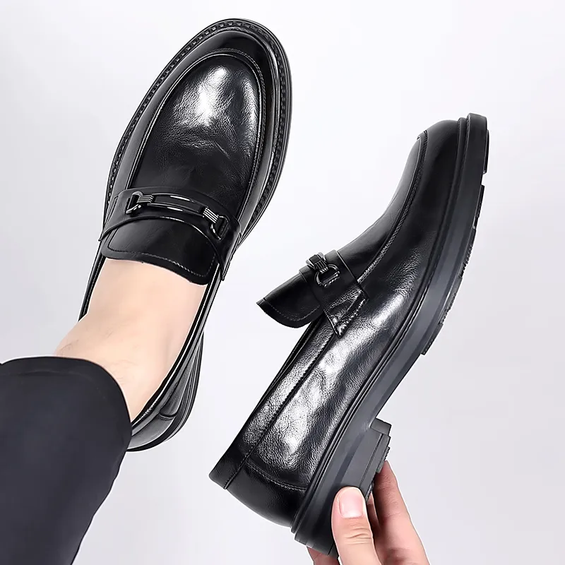 Bull charm Men's Casual Shoes Men Low Top Black/Brown-4