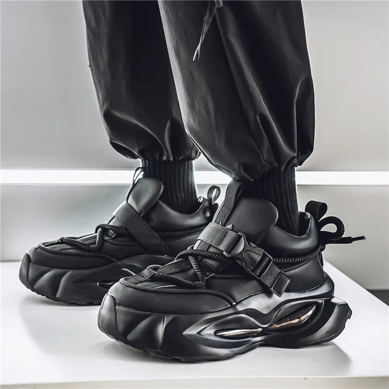 Bull Charm Height Increasing Wear Resistant Low Top Chunky Sneakers Men's-9