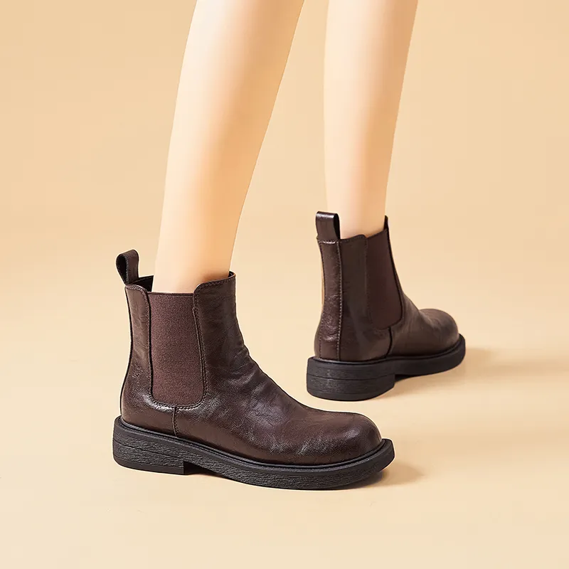 Bull Charm Short Chelsea Boots 4cm Women's-10