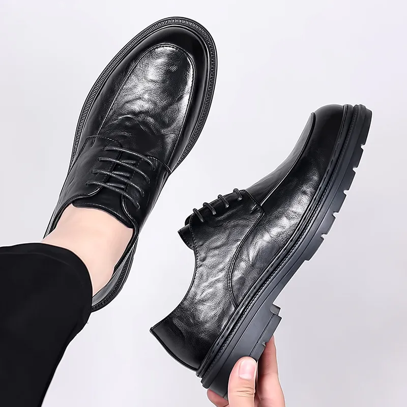Bull charm Men's Casual Shoes Men Low Top Black/Brown-4