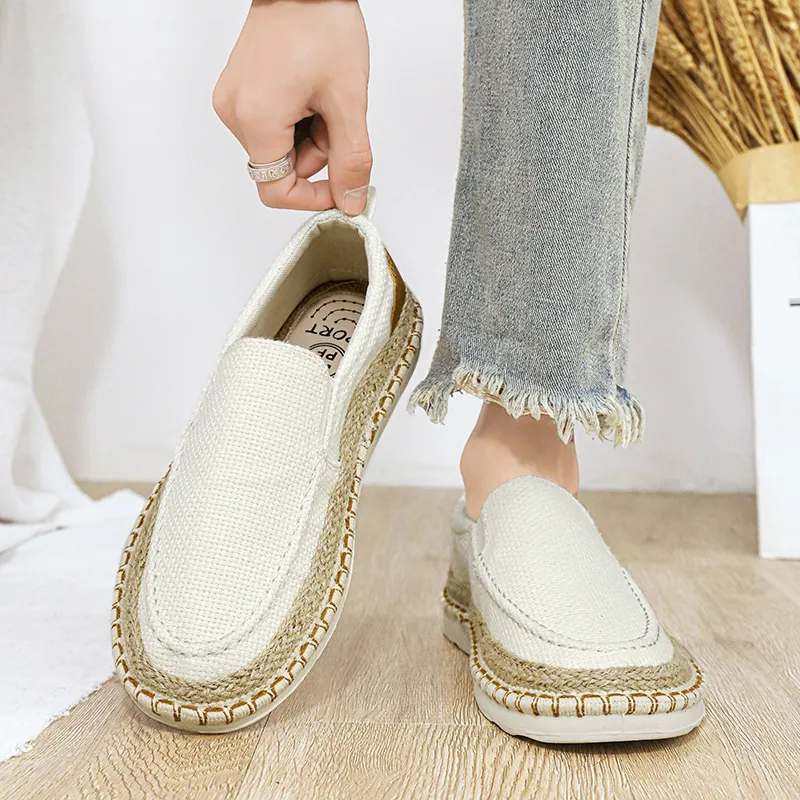 Bull charm Espadrilles Men Black/Gray/Beige-4