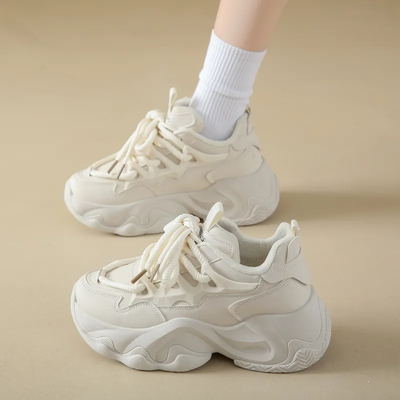 Bull Charm Durable Breathable Low-Top Chunky Sneakers Women's-9