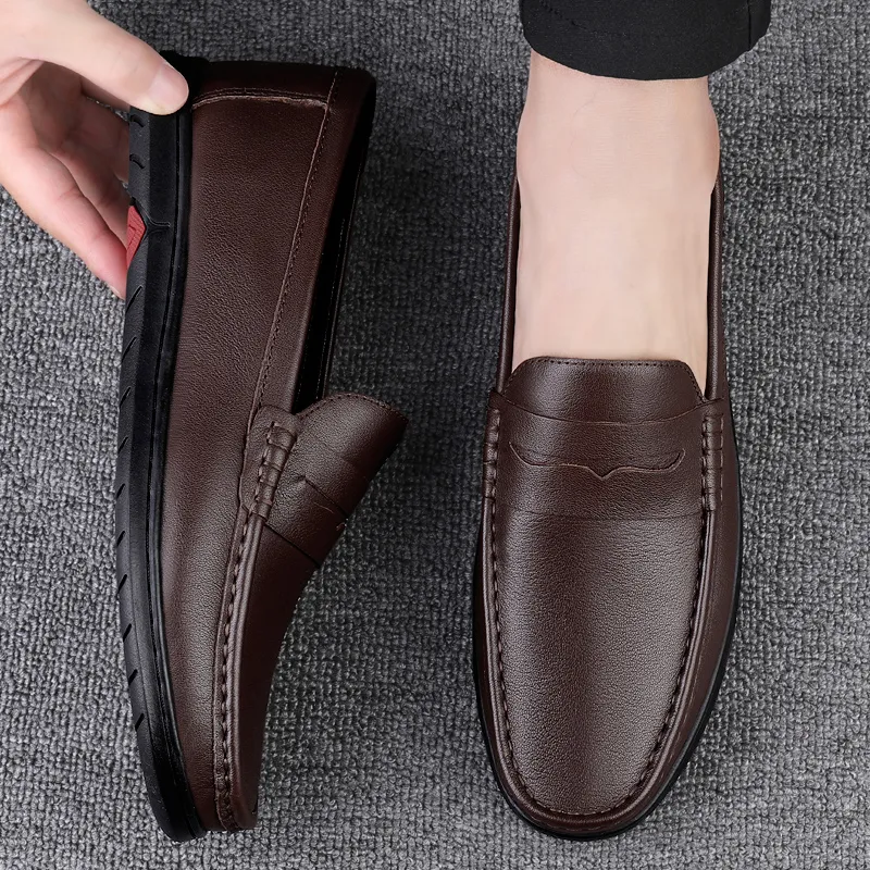 Bull charm Men's Casual Shoes Men Low Top Black/Brown-8