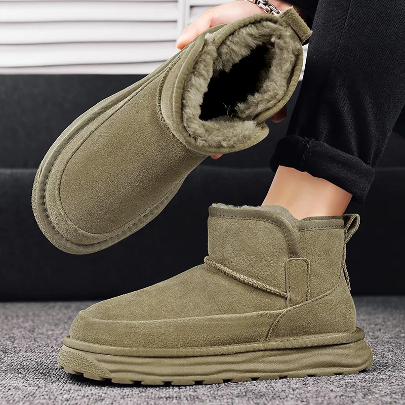 Bull Charm Abrasion Resistant Thermal Slip Resistant Cushioning Short Snow Boots Men's-16