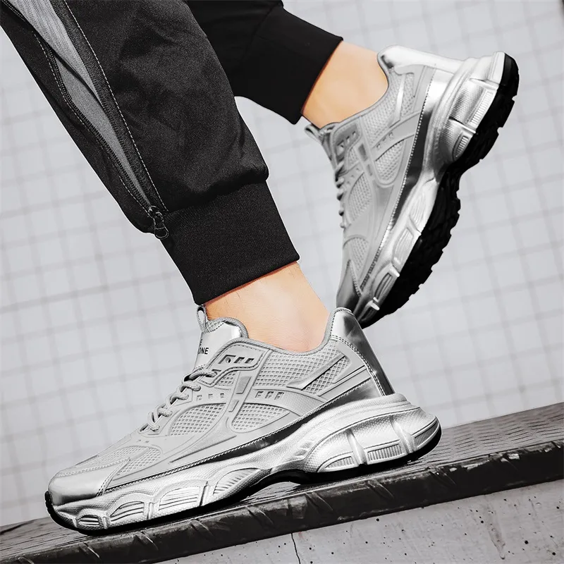 Bull Charm Abrasion Resistant Low Top Chunky Sneakers Men's-3