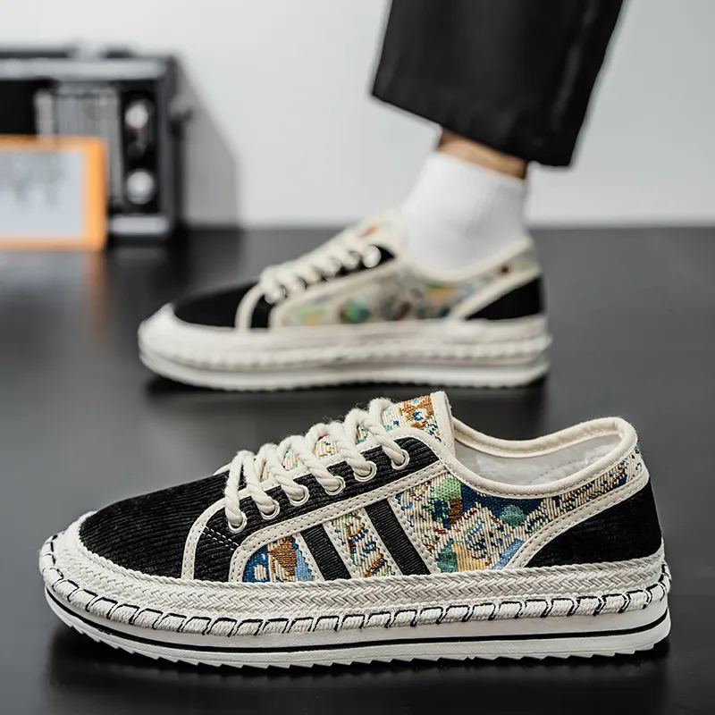 Bull Charm Abrasion Resistant Low Top Canvas Shoes Men's-7