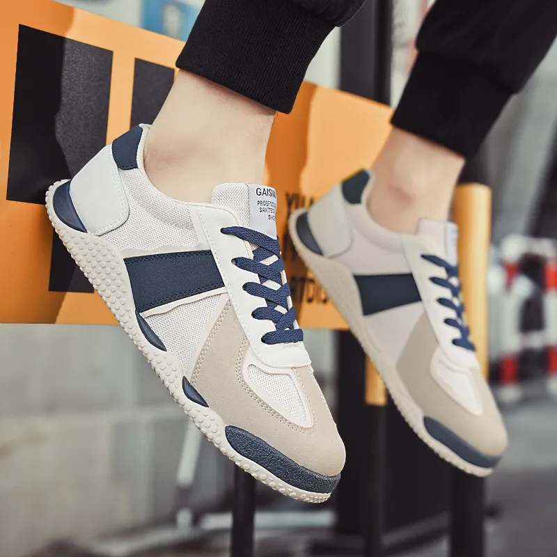 Bull charm Casual Shoes Men Low Top Beige Blue/Beige Gray/Beige Black-4