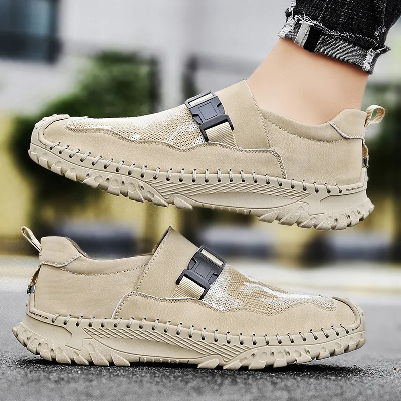 Bull charm Casual Shoes Men Low Top Black/Beige/Gray-5
