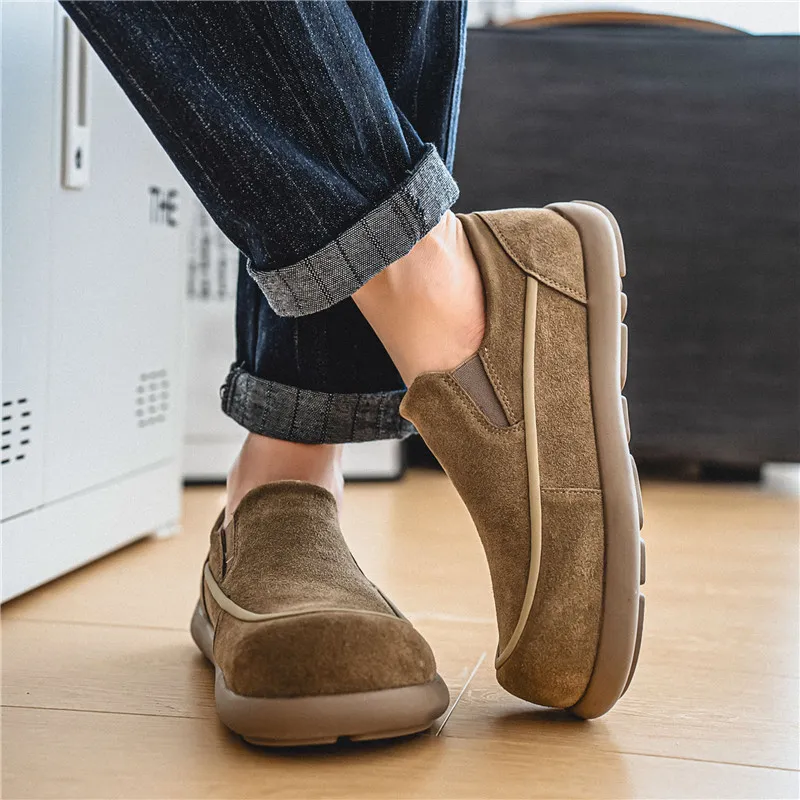 Bull charm Men's Casual Shoes Men Low Top Khaki/Black/Chestnut-17