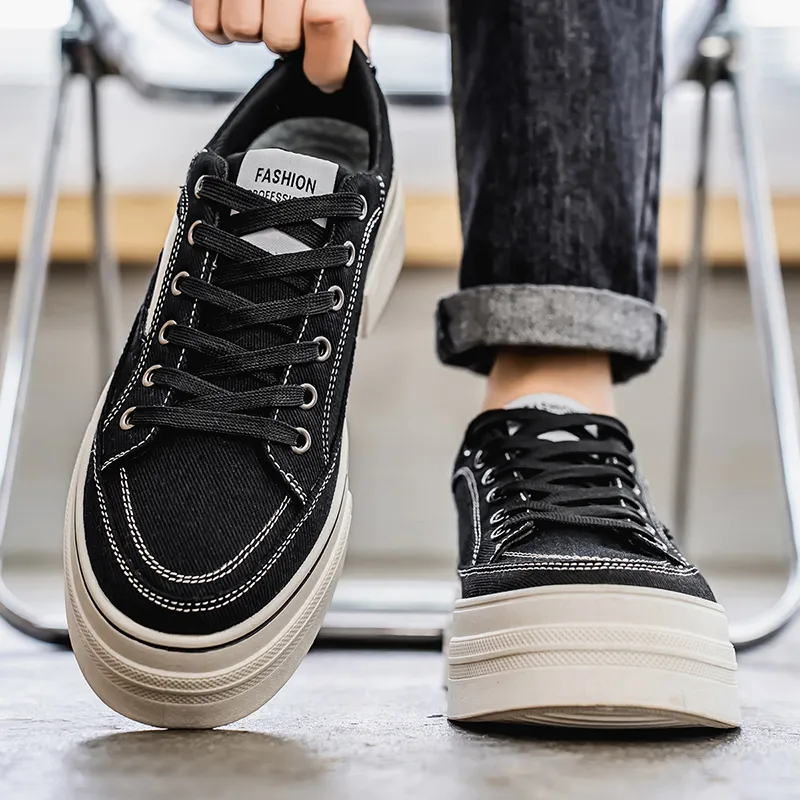 Bull Charm Abrasion-Resistant Low-Top Skateboard Shoes Men's-16