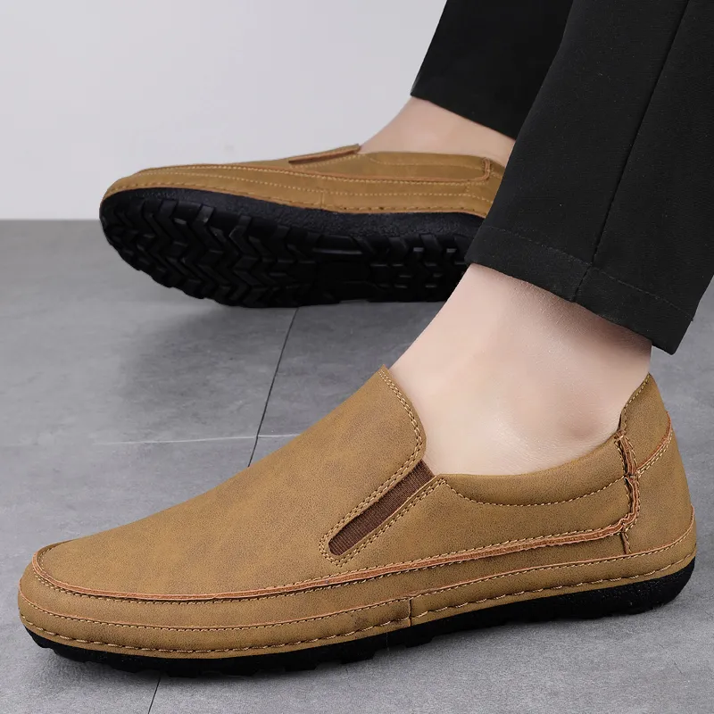 Bull charm Men's Casual Shoes Men Low Top Light Brown/Green/Black-4