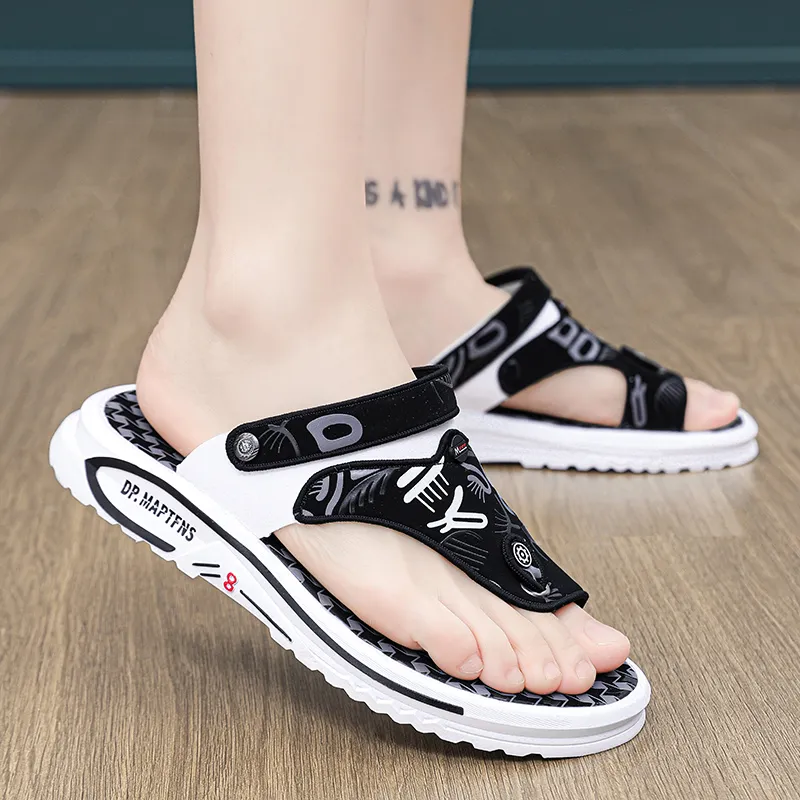 Bull Charm Rubber Sole Abrasion-Resistant Flip Flops Men's-3