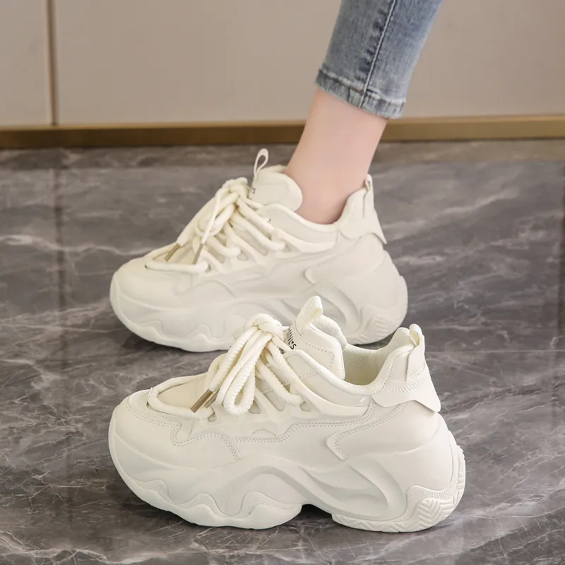 Bull Charm Durable Breathable Low-Top Chunky Sneakers Women's-11