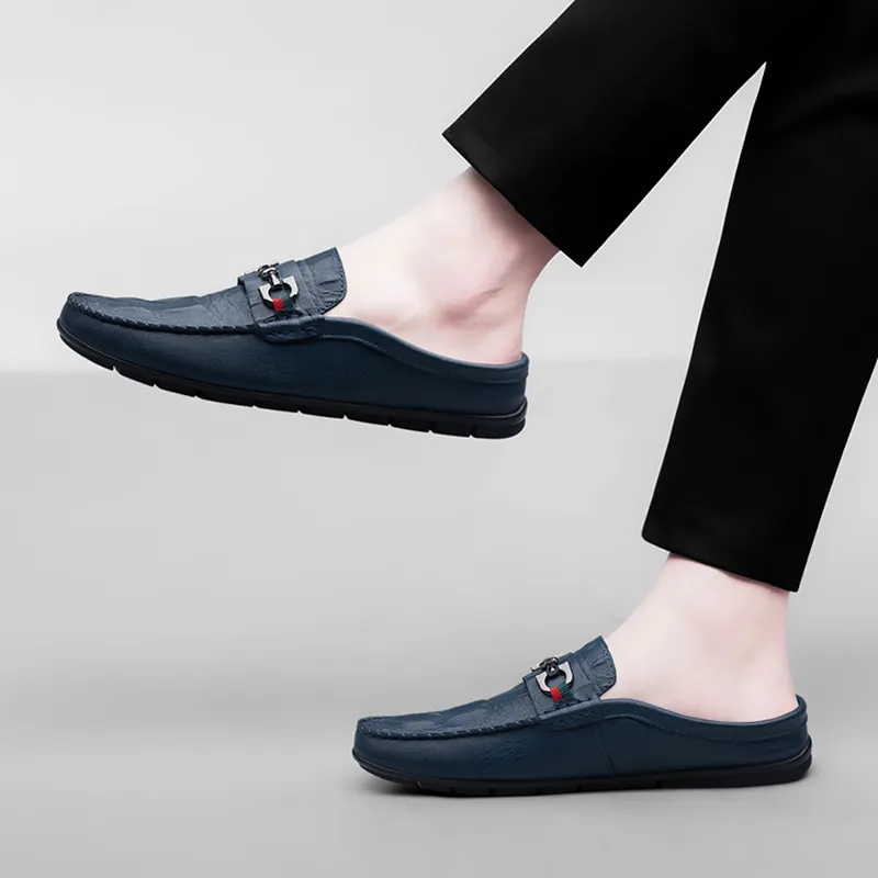 Bull charm Men's Casual Shoes Men Low Top Blue Gray Black-8