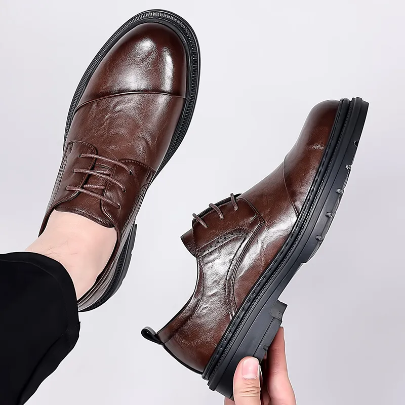 Bull charm Men's Casual Shoes Men Low Top Black/Brown-7