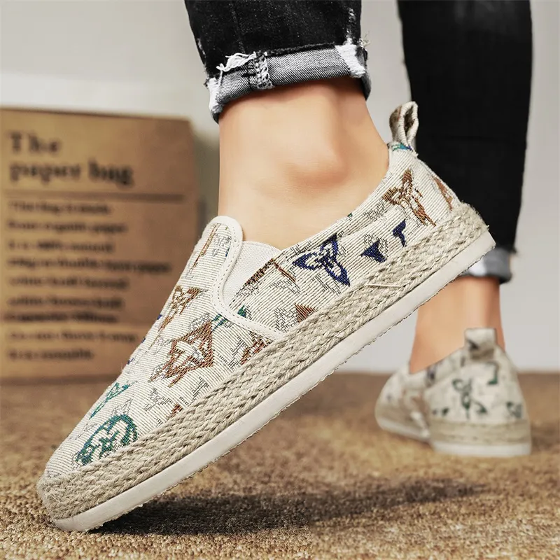 Bull charm Espadrilles Men Beige/Black-3