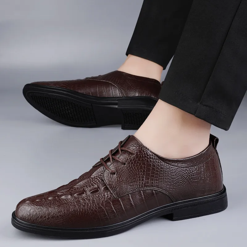 Bull charm Men's Casual Shoes Men Low Top Black/Brown-7