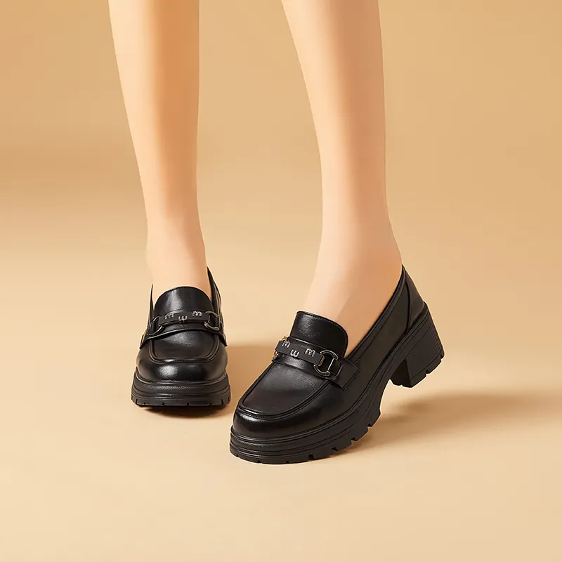 Bull Charm Loafers Women's Black-2