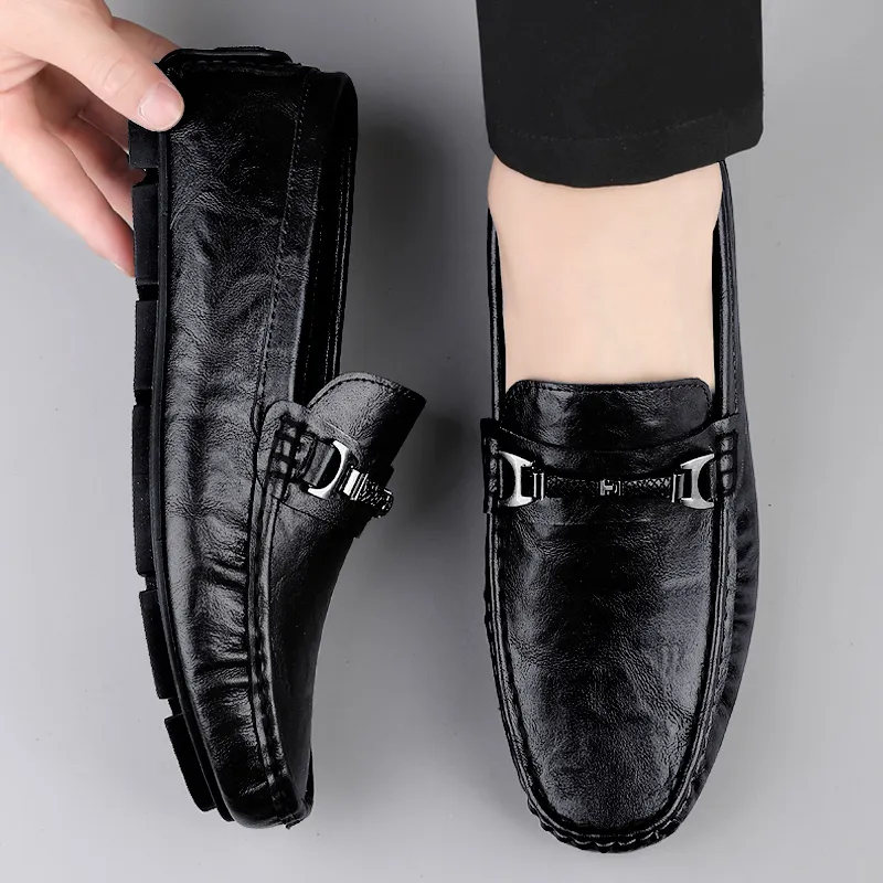 Bull charm Men's Casual Shoes Men Low Top Black/Brown-1