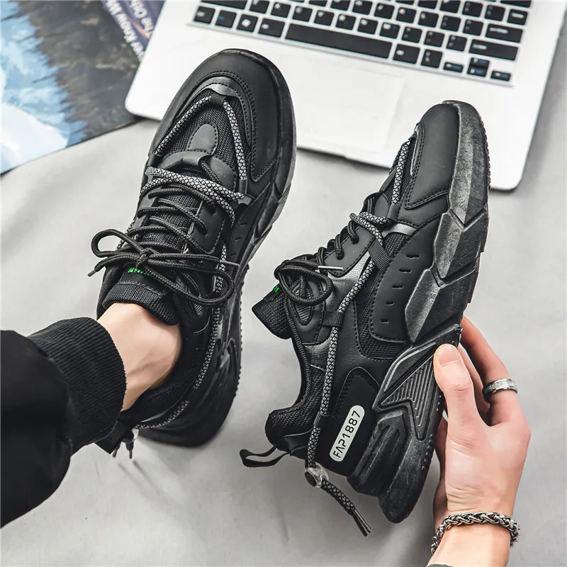 Bull Charm Slip Resistant Low Top Chunky Sneakers Men's-5