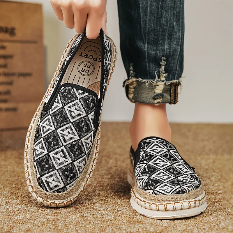 Bull charm Espadrilles Men Beige/Black-2