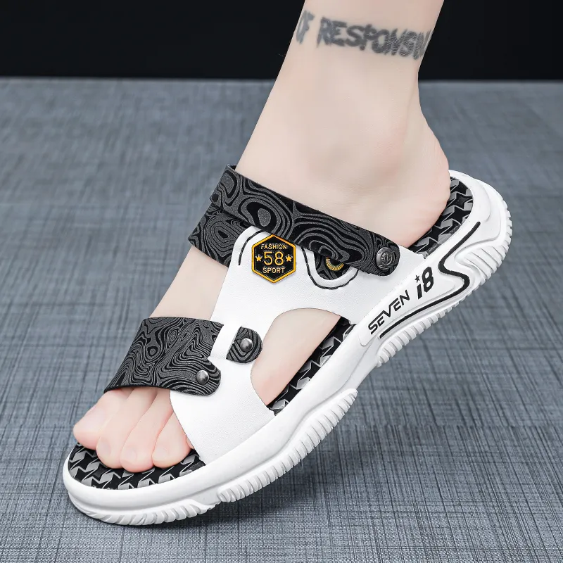 Bull Charm Rubber Sole Slip Resistant Slide Slippers Men's-1