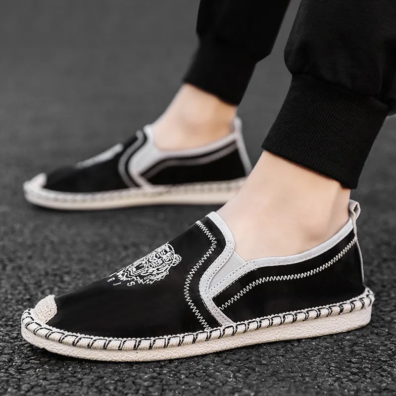 Bull charm Men's Casual Shoes Men Low Top Black/White-1
