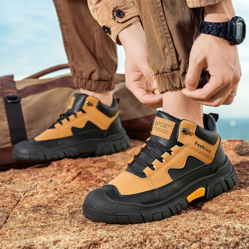 Bull Charm Abrasion Resistant Slip Resistant Short Outdoor Boots Men's-3