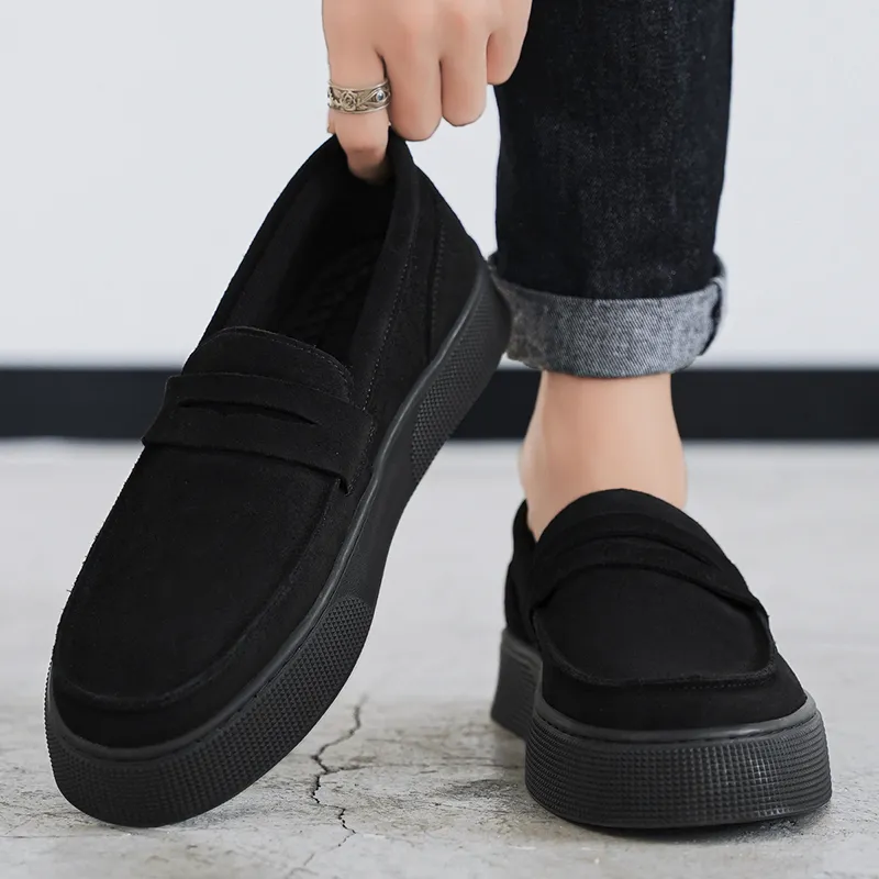 Bull charm Loafers Men Black/Gray/Brown-4