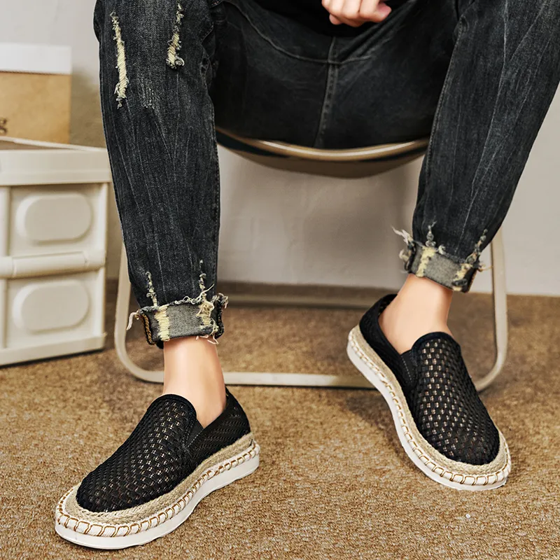 Bull charm Espadrilles Men Beige/Blue/Black-13