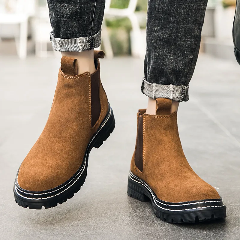 Bull Charm Short Chelsea Boots Men's-5