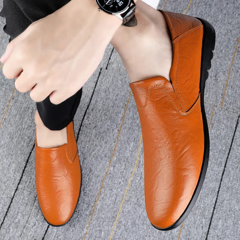 Bull charm Dress Shoes Men Low Top Black/Dark Brown/Red Brown-14