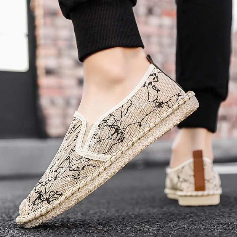 Bull charm Espadrilles Men Black/Beige/White-10