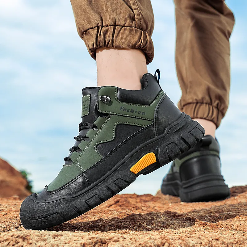 Bull Charm Abrasion Resistant Slip Resistant Short Outdoor Boots Men's-14