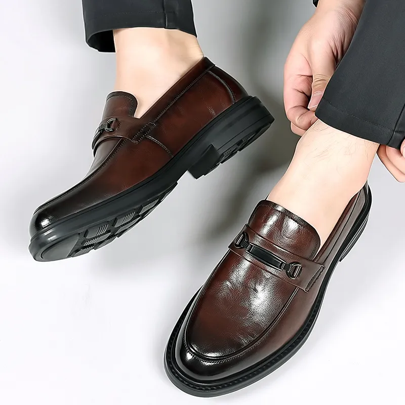 Bull charm Men's Casual Shoes Men Low Top Black/Brown-7