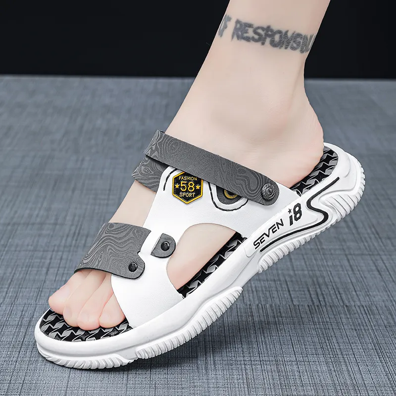 Bull Charm Rubber Sole Slip Resistant Slide Slippers Men's-8