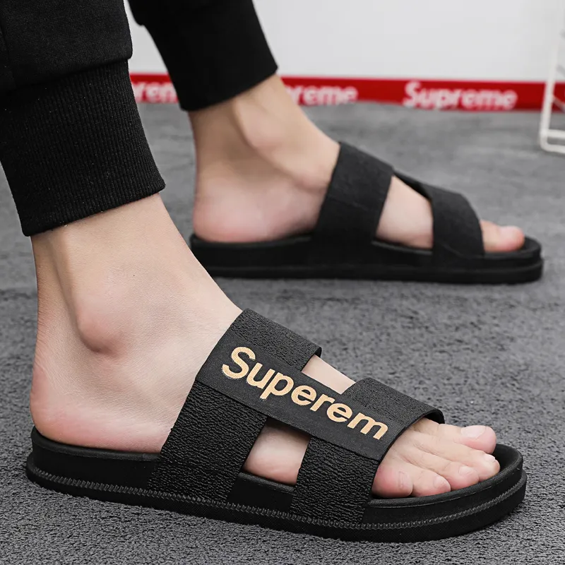 Bull Charm Rubber Sole Abrasion Resistant Slide Slippers Men's-9