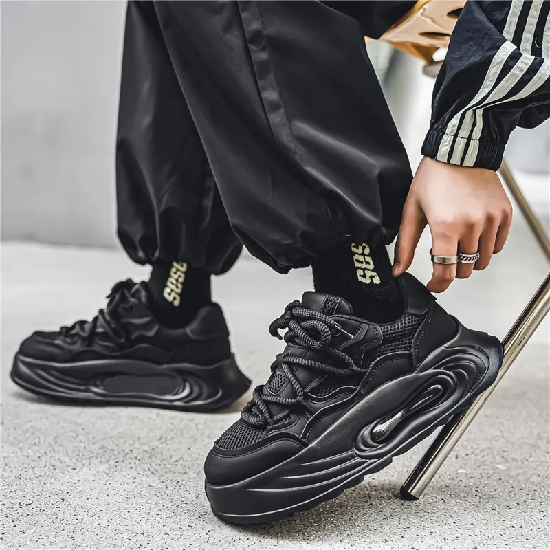 Bull Charm Height Increasing Low Top Chunky Sneakers Men's-1