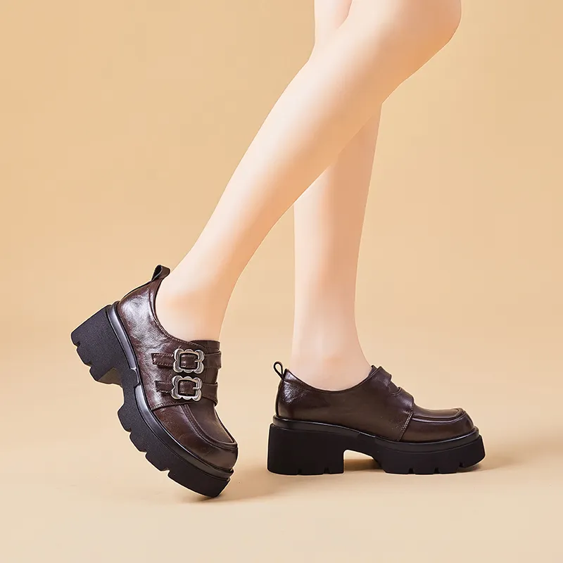 Bull charm Loafers Women's Black/Brown-9
