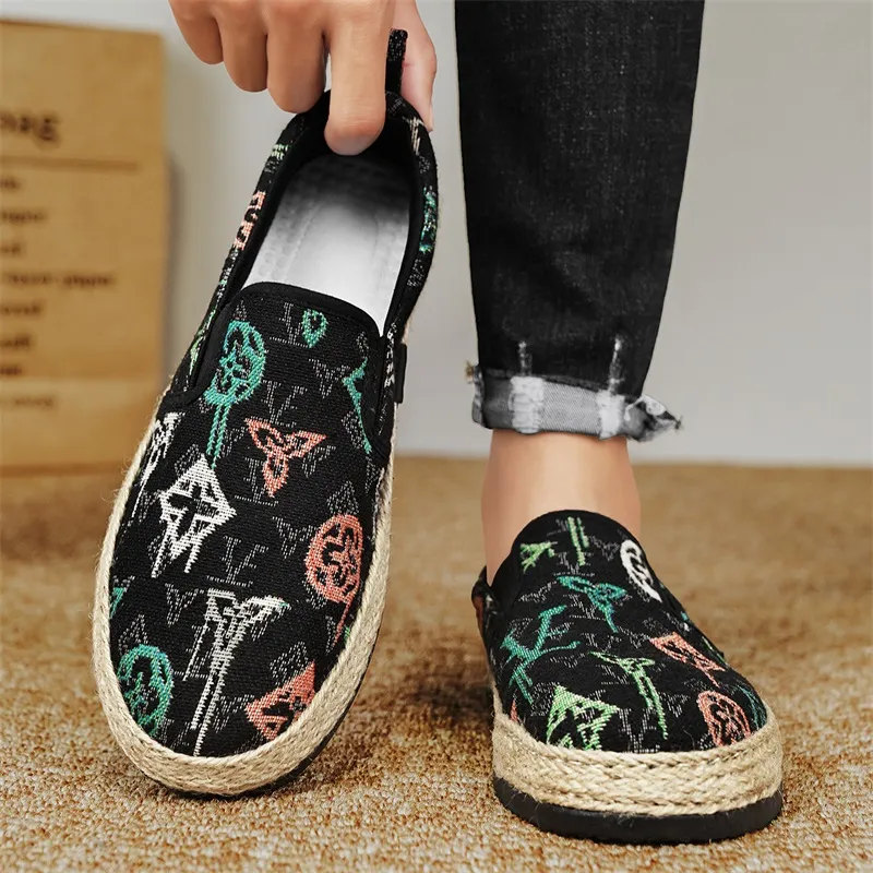 Bull charm Espadrilles Men Beige/Black-9