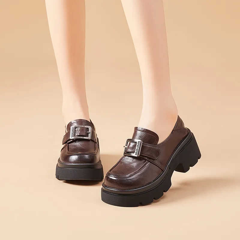 Bull Charm Chunky Heel High Heels Women's-10