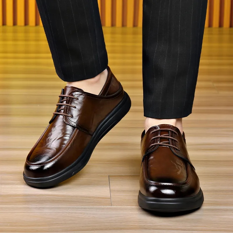 Bull charm Men's Casual Shoes Men Low Top Black/Brown-6