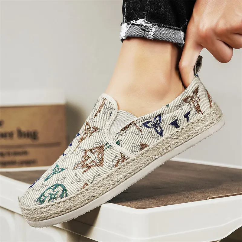 Bull charm Espadrilles Men Beige/Black-2