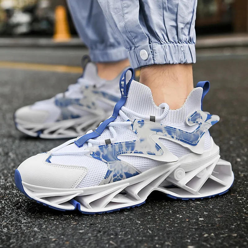 Bull Charm Height Increasing Anti Slip And Wear Resistant Mid Top Chunky Sneakers Men's-12