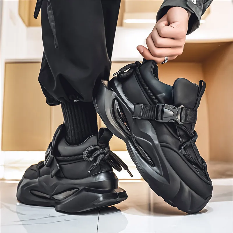 Bull Charm Height Increasing Wear Resistant Low Top Chunky Sneakers Men's-11