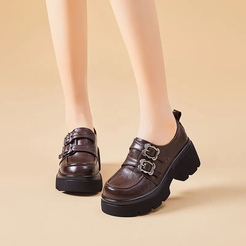 Bull charm Loafers Women's Black/Brown-8