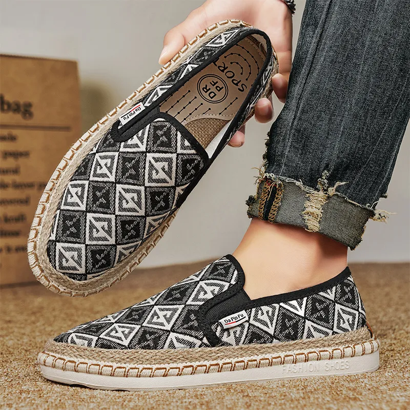 Bull charm Espadrilles Men Beige/Black-3