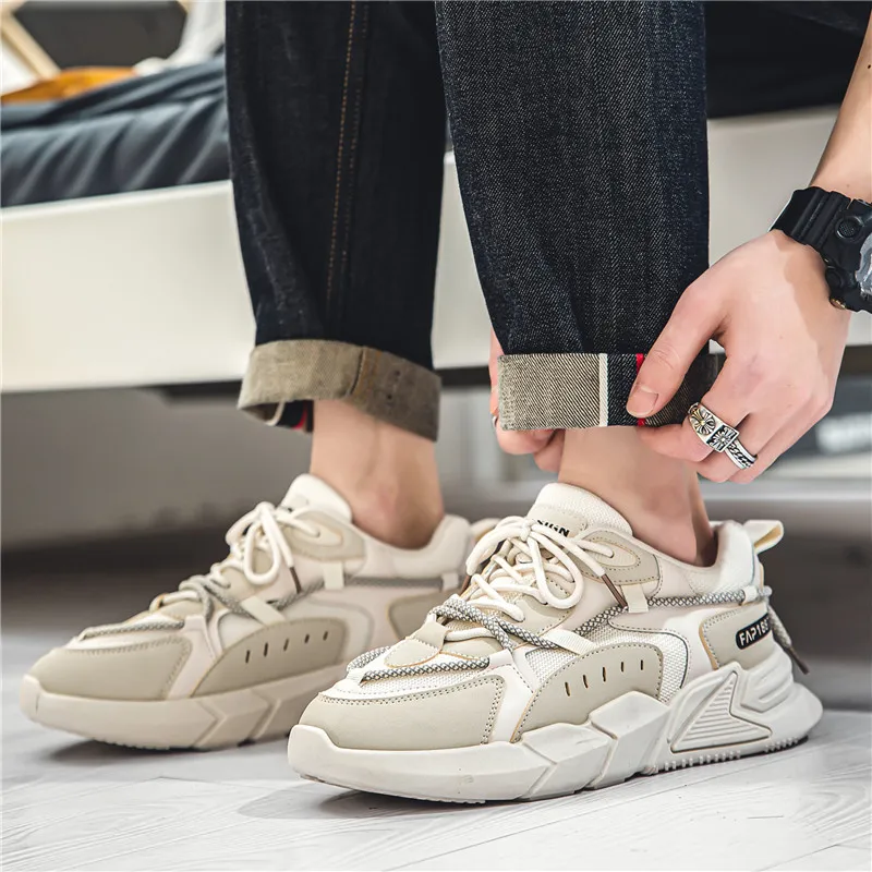 Bull Charm Slip Resistant Low Top Chunky Sneakers Men's-15