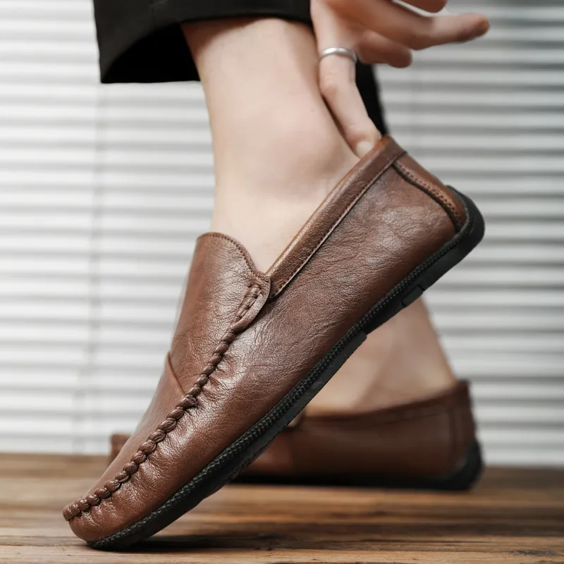Bull charm Loafers Men Khaki/Brown/Black-11